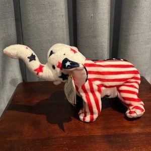 NWT Beanie Babies Ty "Righty 2000"  Patriotic Elephant Collectible Plush Gift